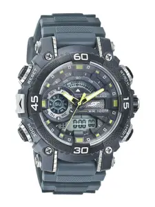 Sonata Men Textured Dial & Synthetic Straps Analogue and Digital Watch NP77070PP07