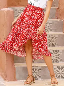 StyleCast Printed Tiered Midi Skirts