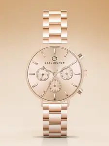 CARLINGTON Women Bracelet Style Straps Analogue Chronograph Watch Iconic 2039