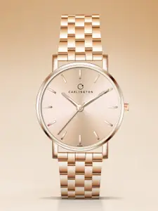 CARLINGTON Women Bracelet Style Straps Analogue Chronograph Watch Iconic 2035