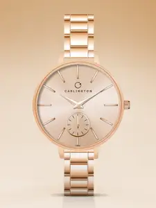 CARLINGTON Women Bracelet Style Straps Analogue Chronograph Watch Iconic 2038