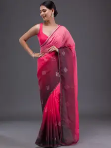 Koskii Embellished Sequinned Satin Saree