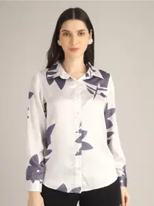 angloindu Floral Printed Spread Collar Casual Shirt