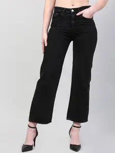 BAESD Women Mid-Rise Frisky Straight Fit Cotton Jeans