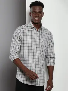 Tommy Hilfiger New Grid Tattersall Checks Spread Collar Long Sleeves Cotton Casual Shirt