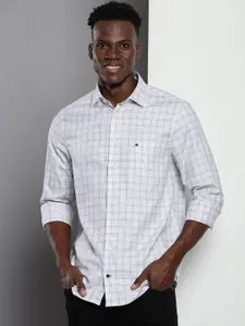 Tommy Hilfiger New Checked Spread Collar Long Sleeves Cotton Casual Shirt