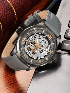Franklord Men Leather Bracelet Style Straps Analogue Automatic Mechanical Watch F-108 GTG21