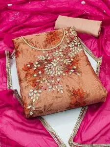 MANVAA Floral Printed Unstitched Dress Material