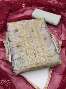 MANVAA Floral Printed Unstitched Dress Material