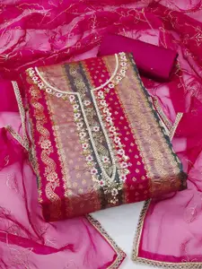 MANVAA Ethnic Embroidered Unstitched Dress Material