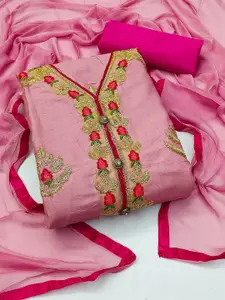 MANVAA Embellished Unstitched Dress Material