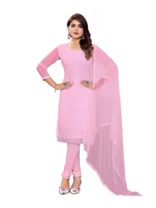 MANVAA Embroidered Silk Georgette Unstitched Dress Material