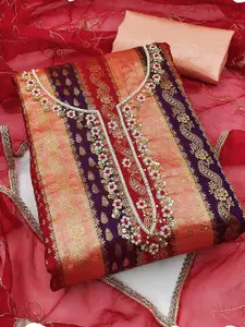 MANVAA Embellished Unstitched Dress Material