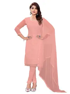 MANVAA Embroidered Silk Georgette Unstitched Dress Material