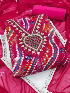 MANVAA Bandhani Printed Unstitched Dress Material