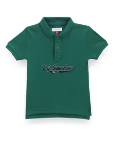 U.S. Polo Assn. Kids Boys Typography Printed Polo Collar T-shirt