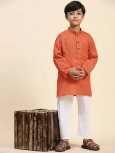 Pro-Ethic STYLE DEVELOPER Boys Woven Design Pure Cotton Kurta with Pyjamas