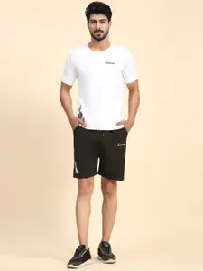 DANZA-SON Printed Round-Neck T-Shirt With Shorts Co-Ords