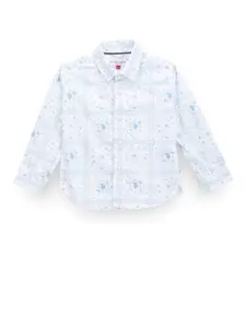 U.S. Polo Assn. Kids Boys Classic Conversational Printed Casual Shirt