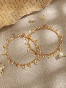 Rubans Set Of 2 18 KT Gold-Plated Anklet