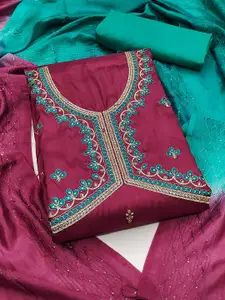 KALINI Embroidered Unstitched Dress Material