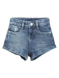 U.S. Polo Assn. Kids Girls Washed Denim Shorts