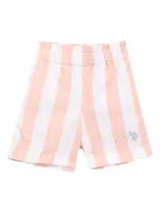 U.S. Polo Assn. Kids Girls Striped Checked Outdoor Shorts