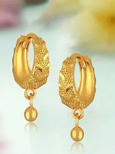 Vighnaharta Gold Plated Hoop Earrings