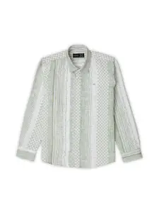 CAVIO Boys Comfort Geometric Printed  Pure Cotton Casual Shirt