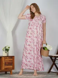 Sand Dune Floral Printed Everyday Maxi Nightdress