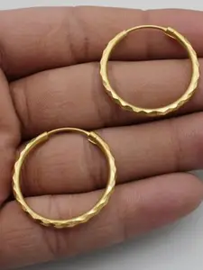 Vighnaharta Gold-Plated Hoop Earrings
