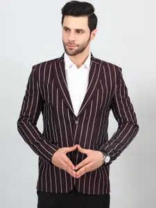 Wintage Striped Single Breasted Formal Blazers