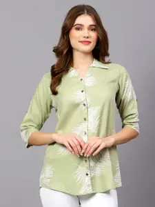 Indietoga Classic Tropical Printed Longline Casual Shirt