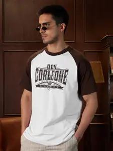 The Souled Store White The Godfather: Corleone Printed Pure Cotton T-shirt