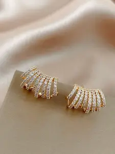 VAGHBHATT Gold-Plated Stone-Studded Studs Earrings