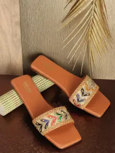 Anouk Embellished Open Toe Flats