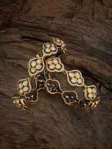 Kushal's Fashion Jewellery Embellished Bridal  Set Of 2 Kundan-Studded Bangles