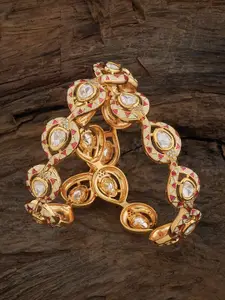 Kushal's Fashion Jewellery Set Of 2 Kundan Studded Bangles