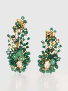 D'oro Stone Studded Classic Studs Earrings