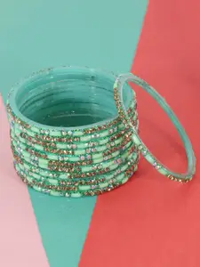 LAVAZZA Set Of 12 Zircon Studded Studded Bangles