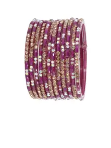LAVAZZA Set Of 12 Crystal-Studded Bangles