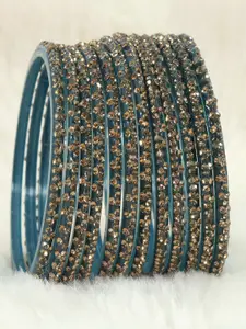 LAVAZZA Set Of 12 Crystal-Studded Bangles