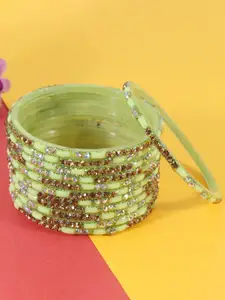 LAVAZZA Set Of 12 Crystal-Studded Bangles