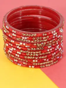 LAVAZZA Set Of 12 Crystal-Studded Bangles