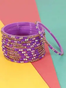 LAVAZZA Set Of 12 Crystal-Studded Bangles