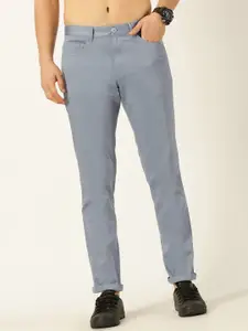 Harvard Men Blue Smart Mid Rise Chinos