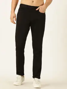 Harvard Men Black Smart Mid Rise Chinos