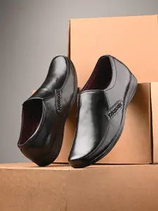 BUCIK Men Round Toe Lightweight Formal Slip-On Shoes