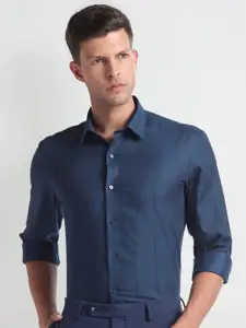 Arrow New York Slim Fit Spread Collar Long Sleeves Cotton Formal Shirt