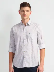 Arrow Sport Manhattan Slim Fit Floral Printed Spread Collar Casual Shirt